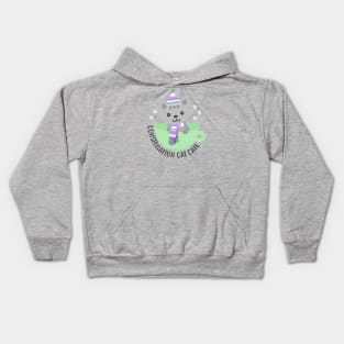 Constellation Cat Cafe: Winter Logo Kids Hoodie